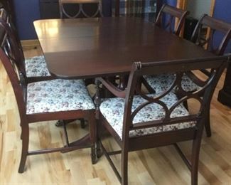 Mahogany dining room table and chairs https://ctbids.com/#!/description/share/235806