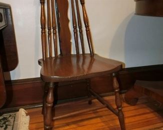 One of three brace-back Windsor Chairs