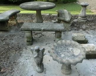 Grouping of old Concrete Items.