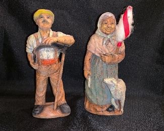 German carved wood figurines 