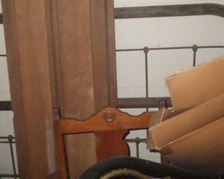 several iron beds