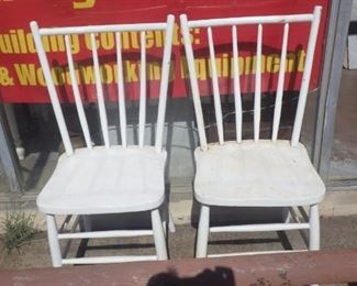 Two old wooden chairs