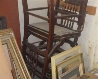 Lots of antique chairs