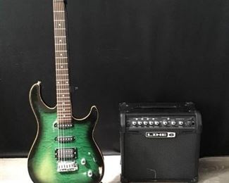 Peavey Electric Guitar and Line6 Amp