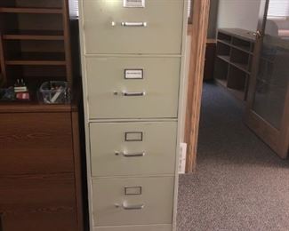 Metal 4 drawer file cabinets x 3