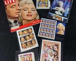 Marilyn Monroe on Life Magazine cover, August 15, 1960, plus stamps and more