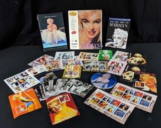 Marilyn Monroe book, Interview DVD, CD-ROM biography, trading cards, stamps and more