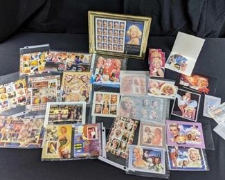 Marilyn Monroe stamps and playing cards