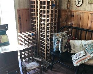 Wine rack, bench, furniture