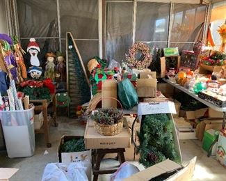 Holiday decorations. Fall and Halloween decorations. Christmas decorations