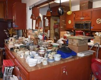 Ceramics, pitchers, and serving dishes