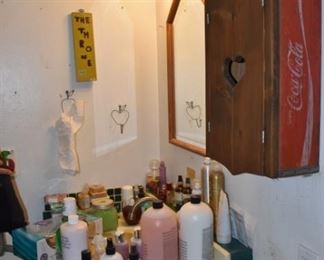 vintage Coca-Cola crate converted into medicine cabinet