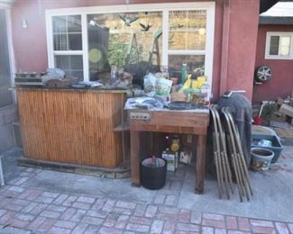 tiki bar and workbench