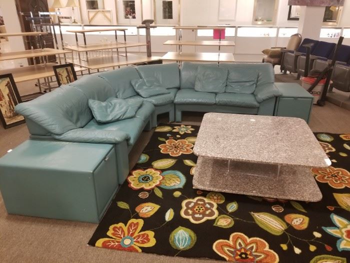 Sectional....rug....and table
