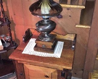 table with lamp