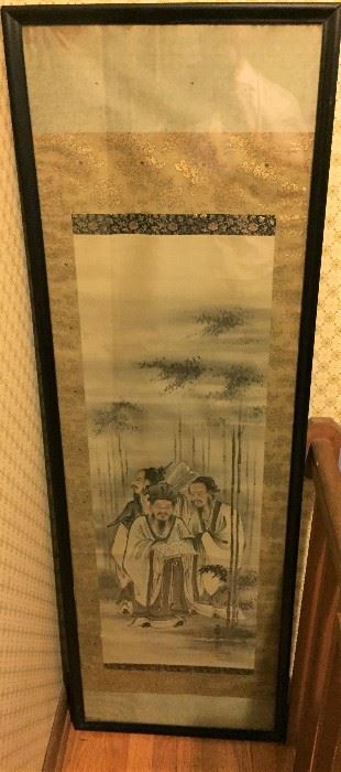 Asian fabric wall hanging