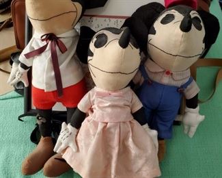 Handmade Mickey & Minnie Dolls