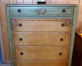 Vintage Floral Dresser