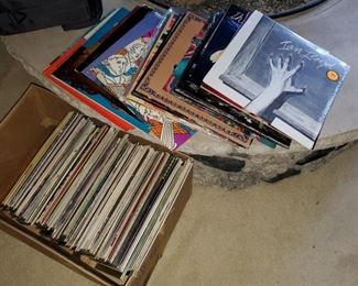 Variety of vinyl records 