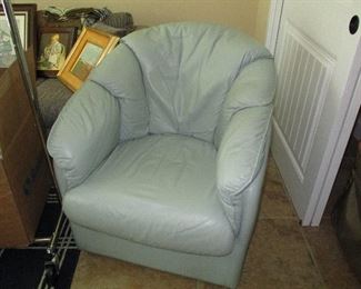 Leather swivel chair