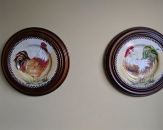 4 rooster wall art