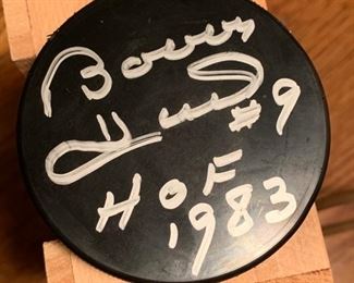 BOBBY HULL , Autographed Puck, 1983