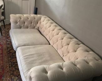 Belgian Linen, well built sofa. Retails for $3,300.00+