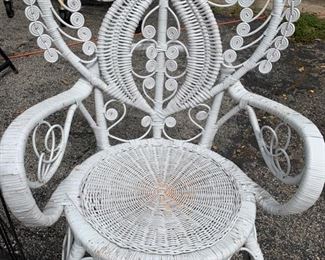 Wicker Thrown Chair