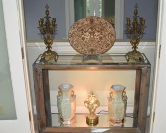 Solid Bronze Wall Relief, Maitland-Smith Vases and Bronze Candelabras