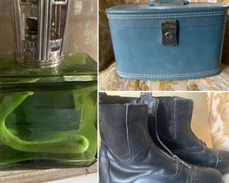 Lampe Berger  Lamp, Vintage Blue Tote, Riding Boots in good condition