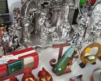Silver plate Nativity by Towle