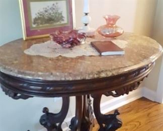 Gorgeous pink marble top table