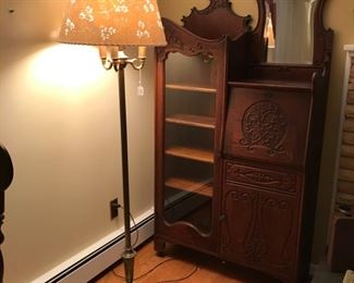 Floor Lamp, Side by Side Cabinet