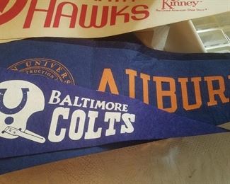 Vintage football banners