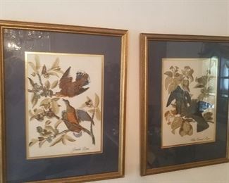 Bird prints framed