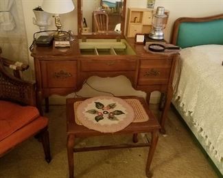 Vintage  vanity with bench