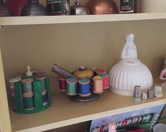 tiny oil cans-thread caddies vintage sewing kits