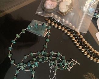 sterling & gemstone necklace