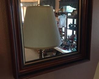 Victorian walnut mirror