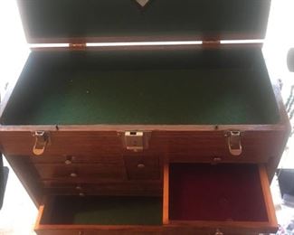 shot of machinist tool box