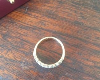 now for the jewelry-14K ring-pavé diamonds--size 6.5