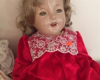 One of two Shirley Temples-dolls just crawled out of back closet=creepy