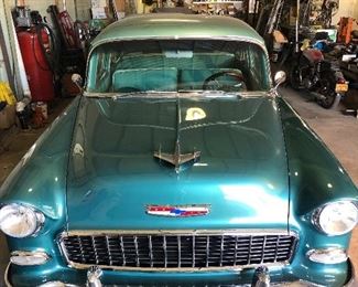 1955 2 Door Del Ray 2 Door
Neptune Green & Sea Mist (stripped bare before paint) Original body color
Beautiful Original interior
MSD electrical, Edallbrock two 4’s, Crossflow radiator, New Power Steering,
New springs & shocks, tilt wheel and Flowmaster exhaust $34,000