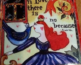 Anais Nin quote on tile