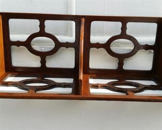tbs small mahogany corner shelf
