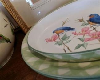 tbs Lenox Summer Greetings platters, serving bowls, and bake dish