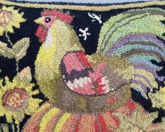 tbs wool rooster knitted pillow