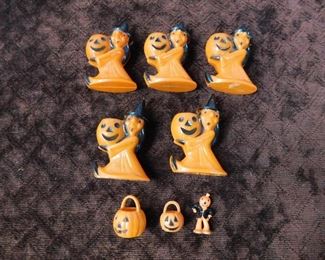 Vintage Plastic Halloween Candy Containers