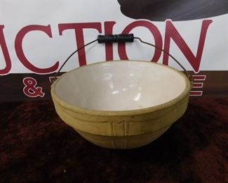 Old Stoneware Mixing Bowl with Handle