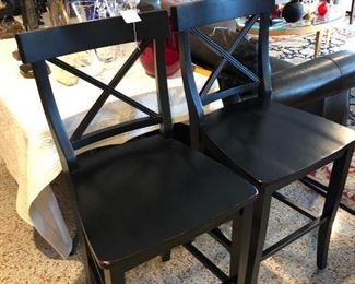 Pair Counter Height Bar Stools.